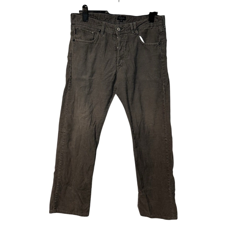 Paul Smith Jeans Men's Corduroy Pants Brown Size 33 Straight Leg Casual